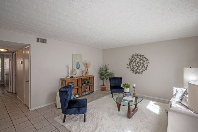 Living room, staged